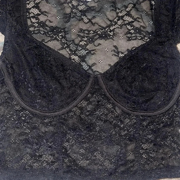 Garage black corset lace bra top size small - Picture 3 of 4